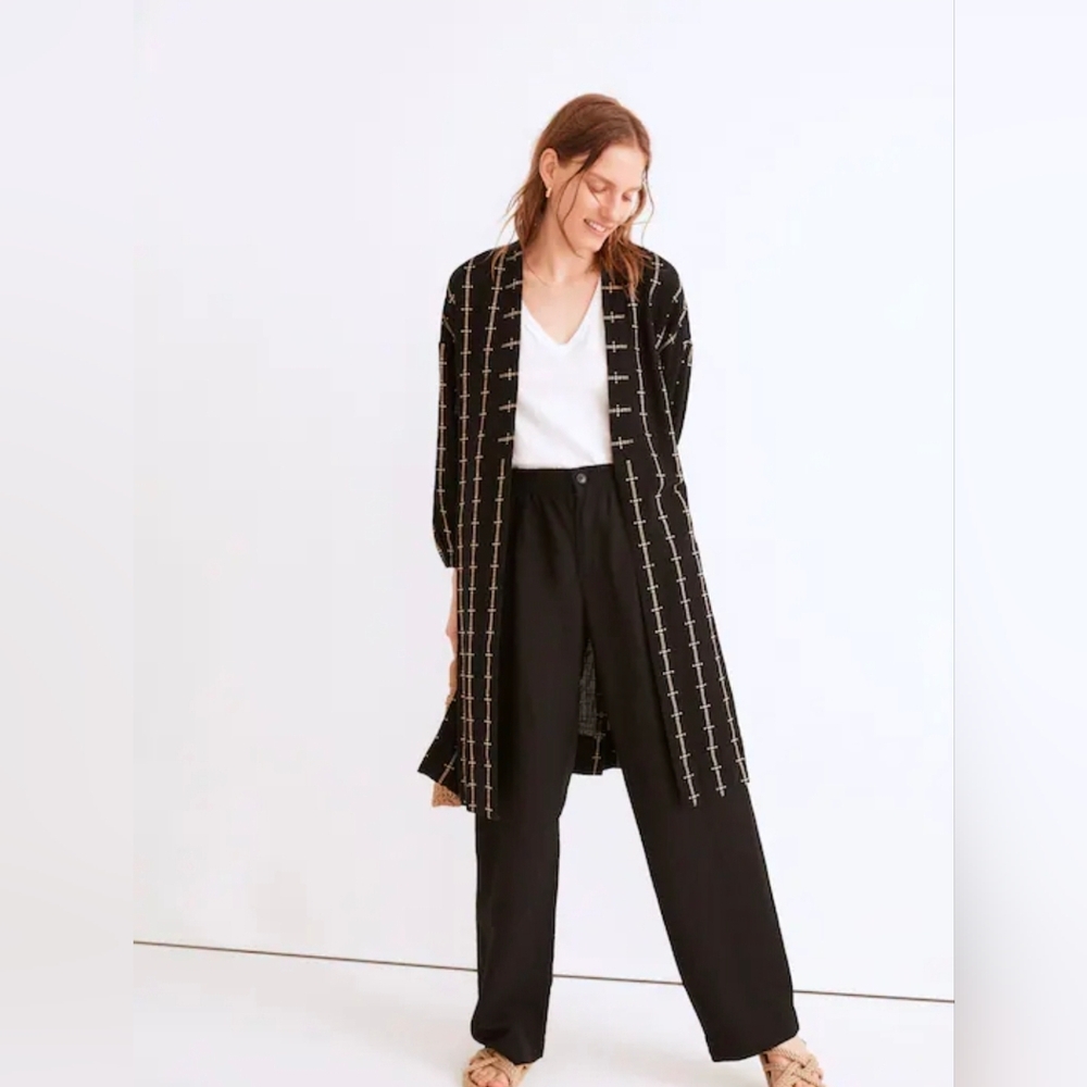 Madewell Robe Jacket in Jacquard Stripe Size Medium